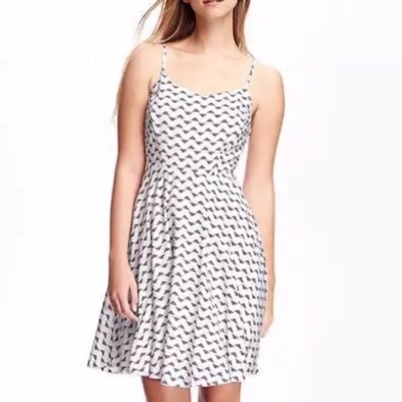 spaghetti strap fit and flare dress